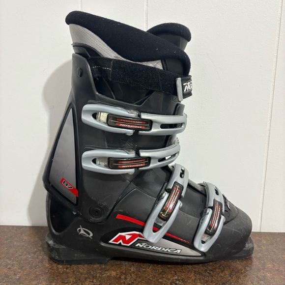 Nordica B7 Black Ski Boots Size 27.0-27.5 Ergoframe Pre Owned - Picture 8 of 15